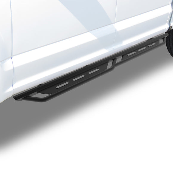 TAC Rocker Running Boards Compatible With 2015-2025 Ford F150 SuperCrew Cab | 2022-2025 F150 Lightning EV|2017-2025 F250/F350/F450/F550 Super Duty Crew Cab| Side Steps| Nerf Bars| Step Bars| Step Rails| Rock Sliders| Carbon Steel| Black (2 PCS)