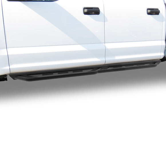 TAC Rocker Running Boards Compatible With 2015-2025 Ford F150 SuperCrew Cab | 2022-2025 F150 Lightning EV|2017-2025 F250/F350/F450/F550 Super Duty Crew Cab| Side Steps| Nerf Bars| Step Bars| Step Rails| Rock Sliders| Carbon Steel| Black (2 PCS)