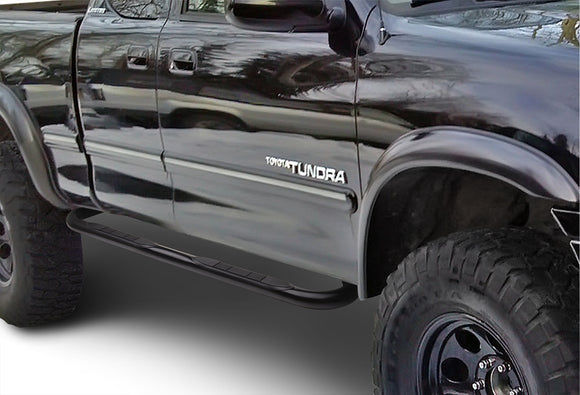 TAC 3" Gloss Black Side Steps Compatible with 2000-2006 Toyota Tundra Access Cab| Running Boards| Side Bars| Step Rails| Nerf Bars| Rocker Slider| Pickup Truck Accessories (2 PCS)