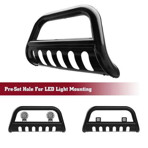 TAC Bull Bar Fit 1998-2012 Ford Ranger/Ranger Edge (Excluded STX Model) Pickup Truck 2.5" Black Front Bumper Grille Guard Brush Guard