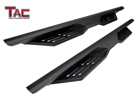 TAC Running Boards Fit 2005-2023 Toyota Tacoma Double Cab Defender Step Truck Pick Up Fine Texture Black 5" Drop Side Steps Nerf Bars Rock Slider Armor Off-Road Accessories  (2pcs)