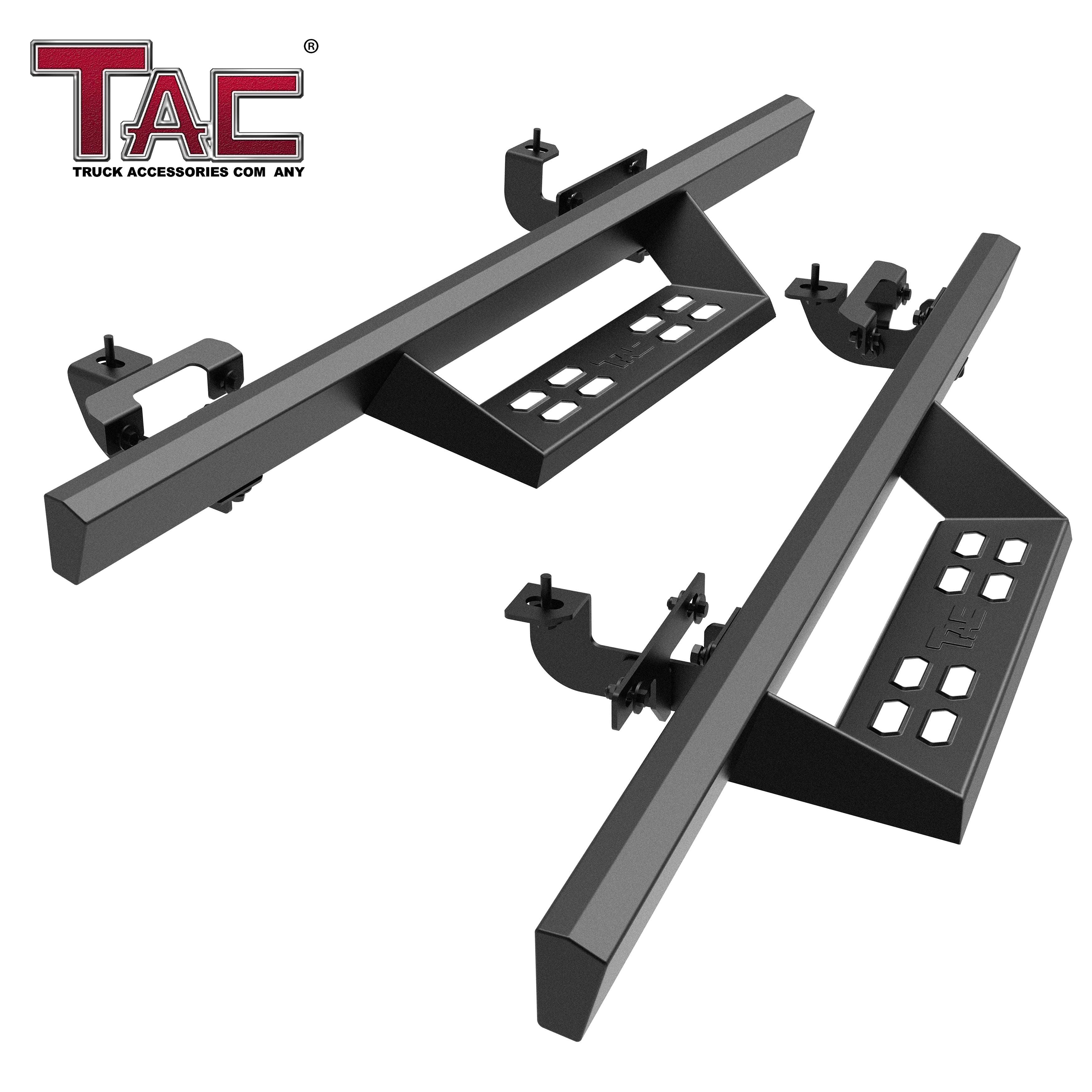 Raptor Series: Running Boards - Drop Side Steps Compatible With 2007-2018 Wrangler JK 4 Door All - Black Board Textured Truck Step