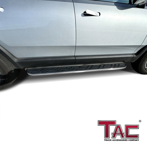 TAC Cobra Running Boards Compatible With 2022-2024 RIVIAN R1S R1T SUV Side Steps Nerf Bars Step Rails Aluminum Black Off-Road City Exterior Accessories 2 pieces one pair