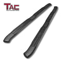 TAC Heavy Texture Black PNC Side Steps For 2019-2024 Chevy Silverado/GMC Sierra 1500 | 2020-2024 Chevy Silverado/GMC Sierra 2500/3500 Crew Cab Truck | Running Boards | Nerf Bars | Side Bars