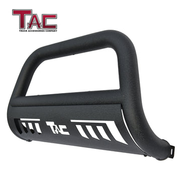 TAC Heavy Texture Black 3" Bull Bar for 2018-2024 Wrangler JL (Excl.21-24 V8 engine/20-24 Rubicon Trim)|2020-2024 Gladiator (Excl. Mojave  & Rubicon trim) Pickup Truck Front Bumper Brush Grille Guard Nudge Bar