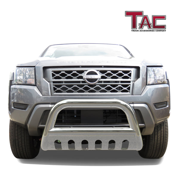 TAC Bull Bar Compatible with 2022-2024 Nissan Frontier Pickup Truck 3” Stainless Steel Front Bumper Grille Guard Brush Guard