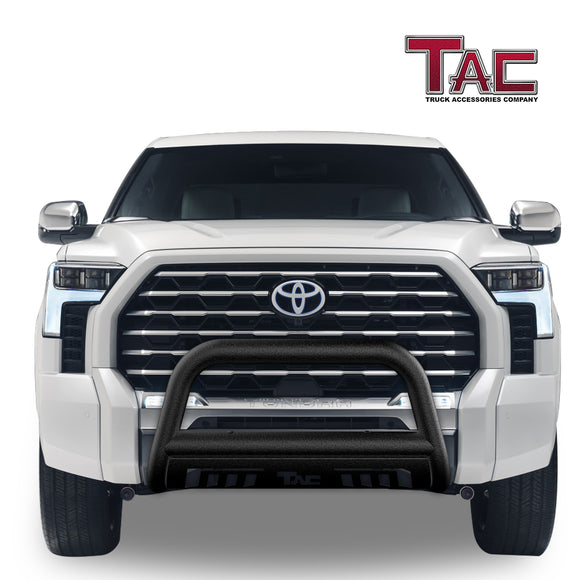 TAC Bull Bar Compatible with 2022-2025 Toyota Tundra Pickup Truck 3" Black Front Bumper Grille Guard Brush Guard Off Road Accessories