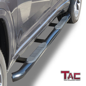TAC 3" Gloss Black Side Steps Compatible with 2021-2025 Jeep Grand Cherokee L (Not Fit 2022 Grand Cherokee)| Running Boards| Side Bars| Step Rails| Nerf Bars| Rocker Slider| SUV Accessories (2 PCS) - 0