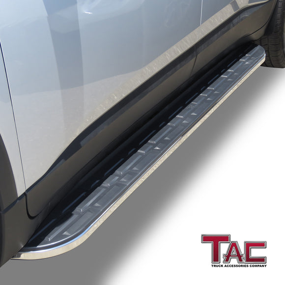 TAC Cobra Running Boards Compatible With 2018-2023 Chevy Traverse|2018-2024 Enclave SUV Side Steps Nerf Bars Step Rails Aluminum Black Off-Road City Exterior Accessories 2 pieces one pair
