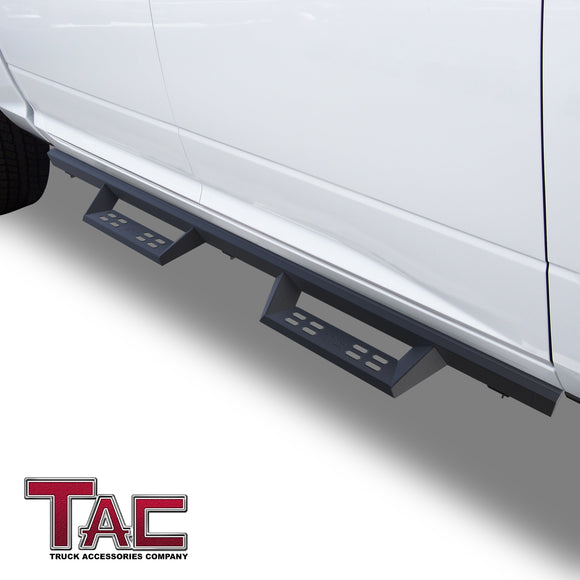 TAC Sniper Running Boards Fit 2009-2018 Ram 1500 Crew Cab(Incl. 2019-2024 Ram 1500 Classic)|2010-2025 Ram 2500/3500/4500/5500 Crew Cab(Excl. Chassis Cab Diesel models) 4" Side Steps Nerf Bars 2pcs