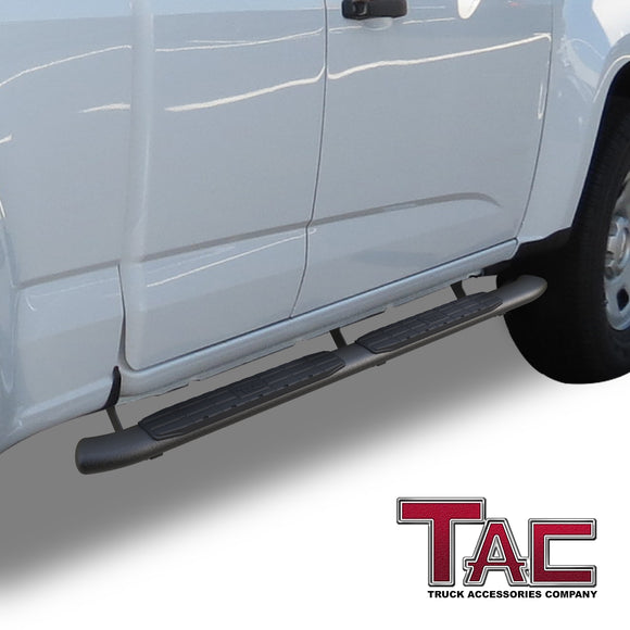 TAC Side Steps Running Boards Compatible with 2015-2022 Chevy Colorado/GMC Canyon Extended Cab Truck Pickup 4.25" Texture Black Side Bars Nerf Bars Off Road Accessories (2pcs)