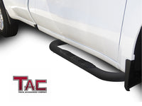 TAC Heavy Texture Black 3" Side Steps for 2019-2024 Chevy Silverado/GMC Sierra 1500 Regular Cab | 2020-2024 Chevy Silverado/GMC Sierra 2500/3500 Regular Cab | Running Boards | Nerf Bar | Side Bar