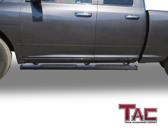 TAC Arrow Side Step Running Boards Compatible with 2009-2018 Ram 1500 Quad Cab|2019-2024 Ram 1500 Classic Pickup 5" Truck Aluminum Texture Black Step Rails Nerf Bars Lightweight Accessories 2Pcs