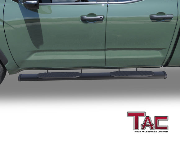 TAC Arrow Side Steps Running Boards Compatible with 2022-2025 Toyota Tundra Double Cab Truck Pickup 5" Width Aluminum Texture Rails Nerf Bars Lightweight Off Road Accessories 2Pcs