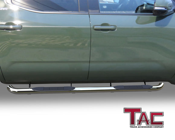 TAC 3" Stainless Steel Side Steps Compatible with 2022-2025 Toyota Tundra CrewMax| Running Boards| Side Bars| Step Rails| Nerf Bars| Rocker Slider| Pickup Truck Accessories (2 PCS)