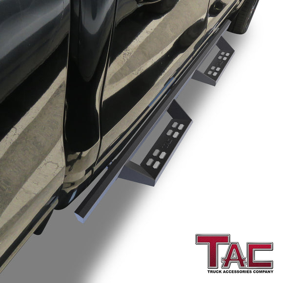 TAC Sniper Running Boards Fit 2019-2025 Dodge RAM 1500 Quad Cab (Excl. 2019-2024 Ram 1500 Classic) Truck Pickup 4" Fine Texture Black Side Steps Nerf Bars 2pcs
