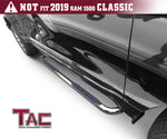 TAC Stainless Steel 3" Side Steps For 2019-2024 Dodge Ram 1500 Quad Cab (Excl. 2019-2024 RAM 1500 Classic) Truck | Running Boards | Nerf Bars | Side Bars