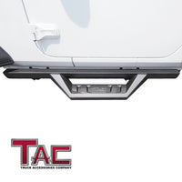 TAC Sidewinder Running Boards Fit 2018-2024 Jeep Wrangler JL 2 Door SUV 4” Drop Fine Texture Black Side Steps Nerf Bars Rock Slider Armor Off-Road Accessories (2pcs)