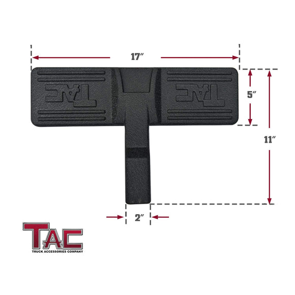 TAC Hitch Step Fits 2" Hitch Receiver 5" Width SUV Pickup Truck Van Bumper Protector Universal Heavy Duty Steel Black Lock Pin and Stainless Steel Hitch Tightener Included