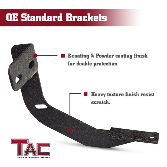TAC Side Steps Running Boards for 2022-2025 Ford Maverick / Maverick Hybrid Truck Pickup 4.25" Oval Bend Texture Black Side Bars Nerf Bars (Texture Powder Coating Brackets)