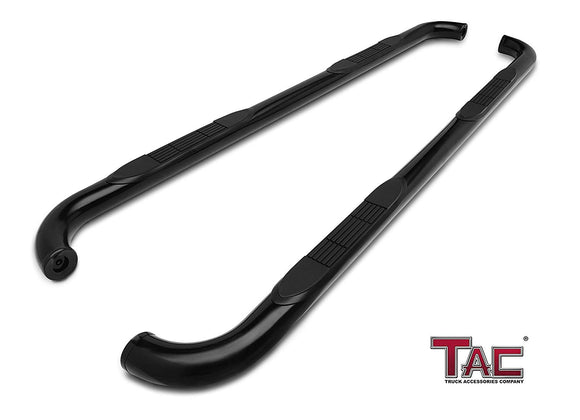 TAC 3" Gloss Black Side Steps Compatible with 2000-2020 Chevy Tahoe (Excl. 02-06 Z71) / GMC Yukon 1/2 Ton| Running Boards| Side Bars| Step Rails| Nerf Bars| Rocker Slider| Pickup Truck Accessories (2 PCS)