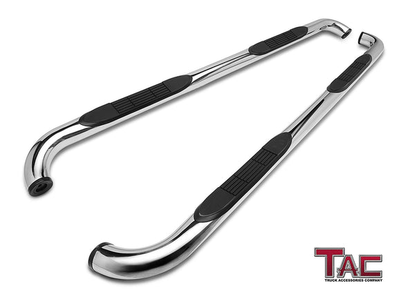 TAC 3" Stainless Steel Side Steps Compatible with 2015-2025 Chevy Colorado/ GMC Canyon Crew Cab| Running Boards| Side Bars| Step Rails| Nerf Bars| Rocker Slider| Pickup Truck Accessories (2 PCS)