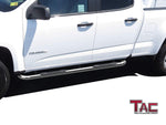 TAC Stainless Steel 3" Side Steps For 2015-2024 Chevy Colorado / GMC Canyon Crew Cab Truck | Running Boards | Nerf Bars | Side Bars