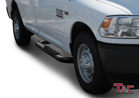 TAC 3" Gloss Black Side Steps Compatible with 2009-2018 Ram 1500 Regular Cab| 2019-2023 Ram 1500 Classic| 2010-2025 Ram 2500/3500/4500/5500 Regular Cab| Running Boards| Side Bars| Step Rails| Nerf Bars| Rocker Slider| Pickup Truck Accessories (2 PCS) - 0