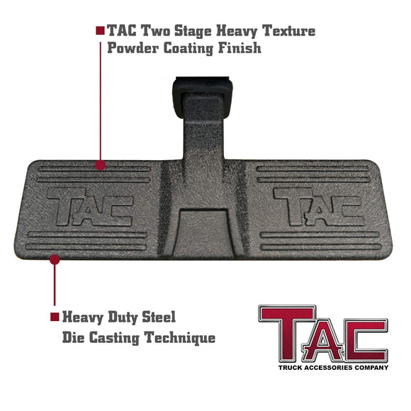 TAC Hitch Step Fits 2" Hitch Receiver 5" Width SUV Pickup Truck Van Bumper Protector Universal Heavy Duty Steel Black Lock Pin and Stainless Steel Hitch Tightener Included