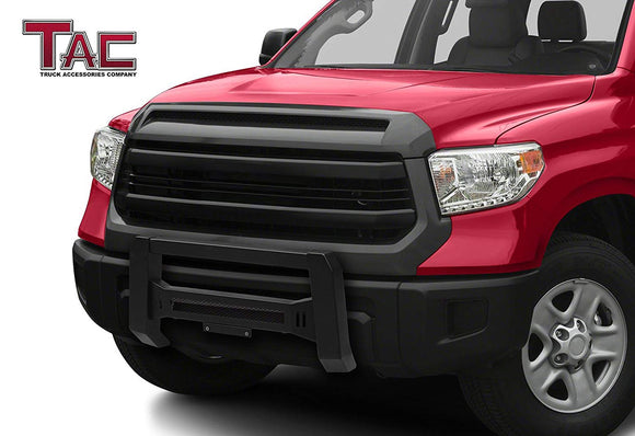 TAC Predator Modular Bull Bar Mesh Version For 2007-2021 Toyota Tundra |2008-2022 Toyota Sequoia Truck Front Bumper Brush Grille Guard Nudge Bar