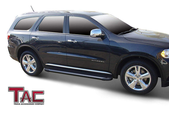 TAC Value Aluminum Running Boards For 2011-2025 Dodge Durango SUV (Excl. R/T, GT, GT Plus and SRT Models) | Side Steps | Nerf Bars