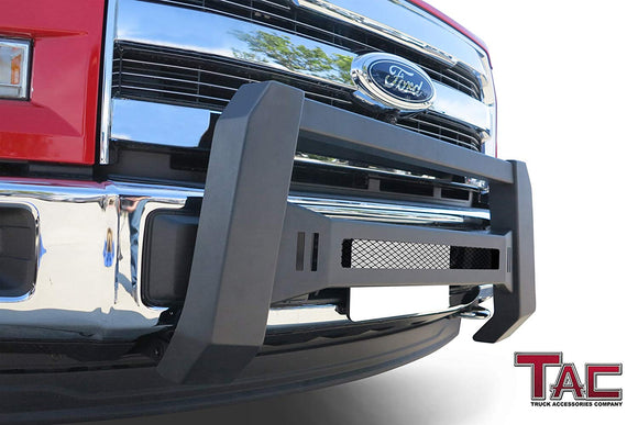 TAC Predator Modular Bull Bar with Mesh For 2004-2025 F150(Excl. Heritage edition/all F150 Raptor models/2020-2022 Diesel models)|2022-2025 F150 Lightning EV Truck Front Bumper Brush Grille Guard Nudge Bar