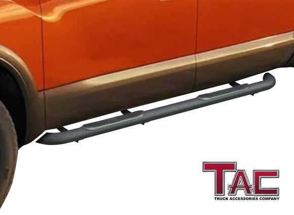 TAC 3" Texture Black Side Steps Compatible with 2004-2024 Nissan Titan Crew Cab | 2016-2024 Nissan Titan XD Crew Cab| Running Boards| Side Bars| Step Rails| Nerf Bars| Rocker Slider| Pickup Truck Accessories (2 PCS)