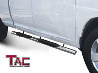 TAC Stainless Steel 5" Oval Straight Side Steps For 2019-2024 Dodge Ram 1500 Quad Cab (Excl. 19-24 RAM 1500 Classic) | Running Boards | Nerf Bar | Side Bar
