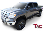 TAC Stainless Steel 5" Oval Straight Side Steps For 2007-2021 Toyota Tundra Crew Max Cab | Running Boards | Nerf Bar | Side Bar
