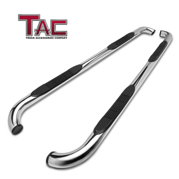 TAC 3" Stainless Steel Side Steps Compatible with 2020-2024 Toyota Highlander (Incl. Hybrid) | Running Boards| Side Bars| Step Rails| Nerf Bars| Rocker Slider| Pickup Truck Accessories (2 PCS)