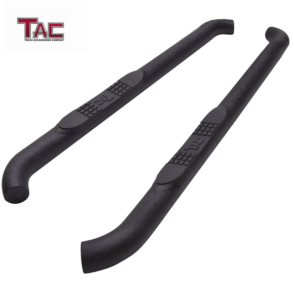 TAC 3" Texture Black Side Steps Compatible with 2021-2025 Ford Bronco 2 Door (Not for Bronco Sport) | Running Boards| Side Bars| Step Rails| Nerf Bars| Rocker Slider| SUV Accessories (2 PCS)