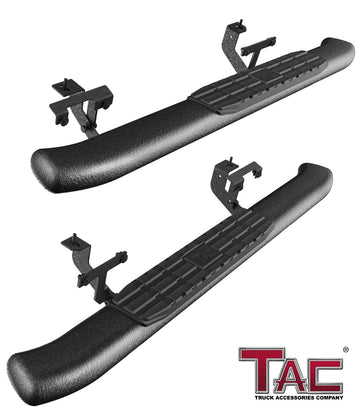 TAC 4.25" Side Steps For 2018-2026 Jeep Wrangler JL 2 Door SUV | Running Boards | Nerf Bars | Side Bars | Heavy Texture Black