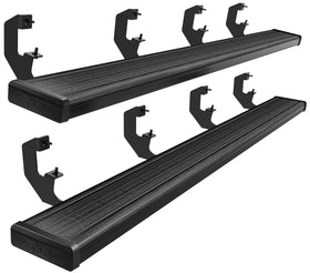 TAC Spear Running Boards Compatible with 2019-2025 Chevy Silverado/GMC Sierra 1500 Crew Cab|2020-2025 2500/3500 Crew Cab 6" Side Step Rail Nerf Bar Truck Accessories Aluminum Texture Black Lightweight