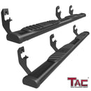TAC Arrow Side Steps Running Boards Compatible with 2015-2025 Chevy Colorado/GMC Canyon Crew Cab Truck Pickup 5" Aluminum Texture Black Step Rails Nerf Bars Lightweight Off Road Accessories 2Pcs-1