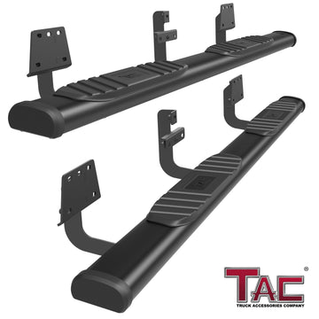 TAC Arrow Side Steps Running Boards Compatible with 2019-2026 Ram 1500 Quad Cab (Excl. 2019-2024 Ram 1500 Classic) Truck Pickup 5" Aluminum Texture Black Step Rails Nerf Bars Lightweight