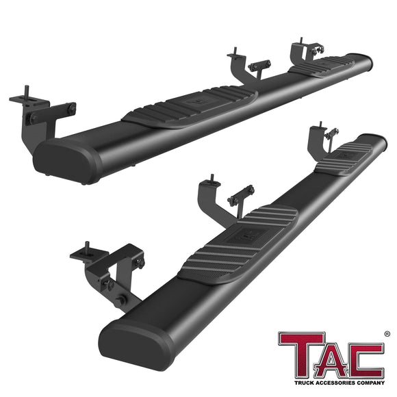 TAC Arrow Side Steps Running Boards Compatible with 2020-2025 Jeep Gladiator JT Truck 5" Aluminum Texture Black Step Rails Nerf Bars Off-Road Accessories