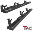 TAC Arrow Side Steps Running Boards Compatible with 2007-2018 Jeep Wrangler JK 4 Door SUV 5" Aluminum Texture Black Step Rails Nerf Bars Lightweight Off Road Accessories 2Pcs-1