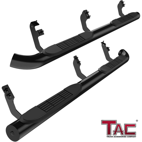 TAC 3" Gloss Black Side Steps Compatible with 2025-2026 Toyota 4Runner| Running Boards| Side Bars| Step Rails| Nerf Bars| Rocker Slider| Pickup Truck Accessories (2 PCS)