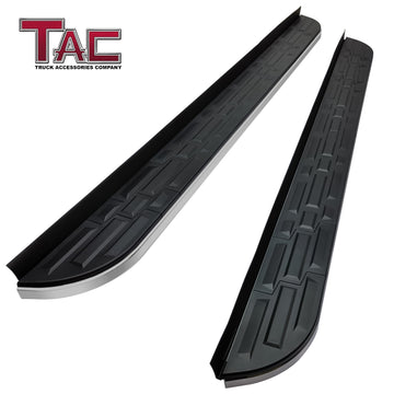 TAC Cobra Running Boards Compatible With 2022-2024 Rivian R1S R1T SUV Side Steps Nerf Bars Step Rails Aluminum Black Off-Road City Exterior Accessories 2 pcs