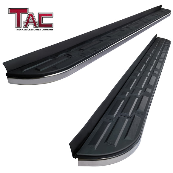 TAC Cobra Running Boards Compatible With 2022-2025 Jeep Grand Cherokee (Exclude 2022-2024 4xe Models) / 2021-2024 Jeep Grand Cherokee L SUV Side Steps Nerf Bars Step Rails Aluminum Black Off-Road City Exterior Accessories 2 pieces