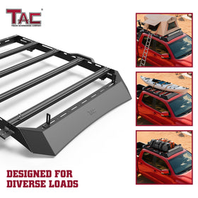 TAC Roof Rack Compatible with 2024-2026 Tacoma Double Cab Truck Cross Bar Cargo Canoe Bike Kayak Snowboard Luggage Upper Storage Carrier Truck Outdoors Gear - 0
