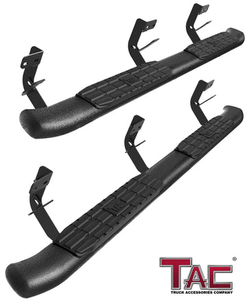 TAC Heavy Texture Black PNC Side Steps For 2009-2018 Ram 1500 Crew Cab| 2019-2024 Ram 1500 Classic|2010-2026 Ram 2500/3500/4500/5500 Crew Cab| Truck | Running Boards | Nerf Bars | Side Bars