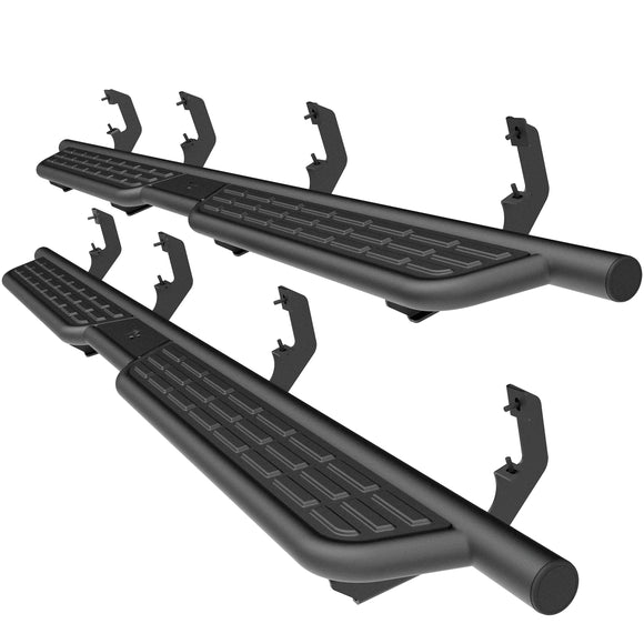 TAC Summit Running Boards Compatible with 2019-2026 Chevy Silverado/GMC Sierra 1500 Crew Cab|2020-2026 Silverado/Sierra 2500/3500 Crew Cab| Truck Side Steps| Nerf Bars| Step Rails| Black (2pcs)