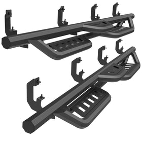 TAC Gen5HD Running Boards W/T 4"-Drop Compatible with 2019-2026 Chevy Silverado/GMC Sierra 1500 Crew Cab|2020-2026 Silverado/Sierra 2500/3500 Crew Cab Truck| Side Steps| Nerf Bar| Two-Stair| 2 pcs